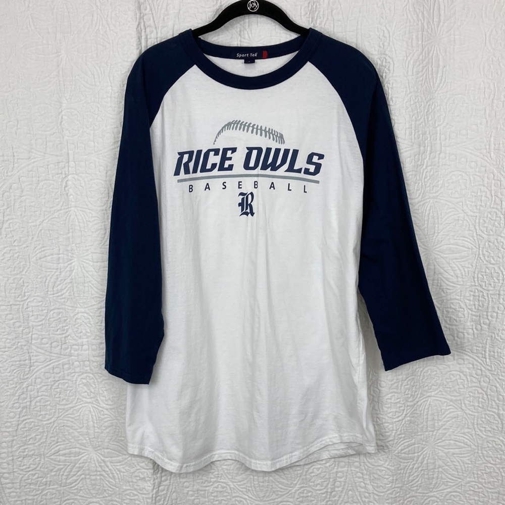 Sport-Tek Rice Owls Baseball Raglan T-shirt sz Large